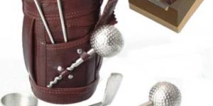 Leather Golf Bar Set