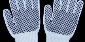 Cotton Knitted Dotted Hand Gloves