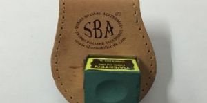 Billiard Chalk Holder Natural Brown Leather