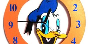 Wooden Cartoon Clock