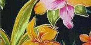 Ladies Printed Suit Material (Black Base)