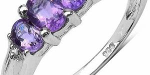 Amethyst  CZ Gemstone Ring with 925 Sterling Silver