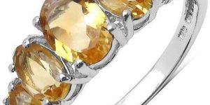 Citrine Gemstone Ring with 925 Sterling Silver