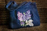 Embroidered Denim Hand Bags
