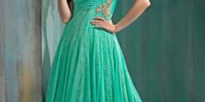 Patel Marketers  Royal aqua green soft net desiner salwar suit pm-17