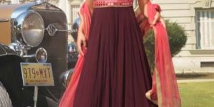 Patel Marketers  Royal violet pink georgette salwar suit set pm-57