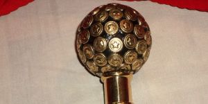 Brass Beaded Curtain Finial