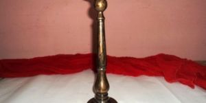 Brwon Shaded Brass Candle Stand