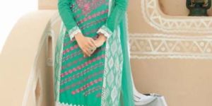 Semi Stitched Cotton Suits