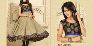 Semi Stitched Chanderi Suits