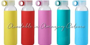 IZIZI Glass Bottles with Silicone Sleeve 500ml