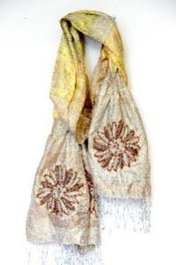 Embroidered Silk Scarf