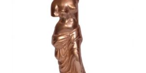 Bronze Ancient Semi Nude Lady Statue