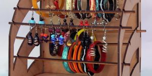 Wooden Jewelry Stand