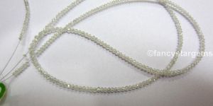 Gray Color Loose Faceted Diamond Beads Necklace