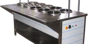 Bain Marie with Tray Slide & Food Warmer Shelf