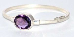 Silver Purple Bangles