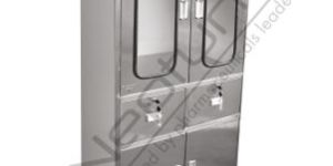 Stainless Steel Apron Cabinet Glass