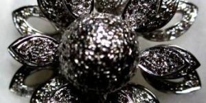 Diamond Studded Silver Ring