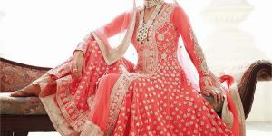 Zardozi Work Anarkali Dress
