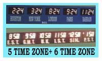 5 Time Zone 6 Time Zone Digital Clock