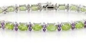 Bracelet Peridot And Amethyst