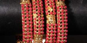 Red Temple Touch Bangles