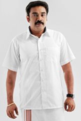 Cotton Half Sleeve White Shirts