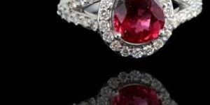 22 Rubilite Ring, Diamond Ring