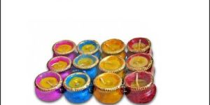Set of 12 Design Wax Filled Candles