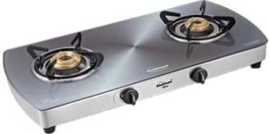 Toughened Glass with Metallic Silver Finish Cooktop