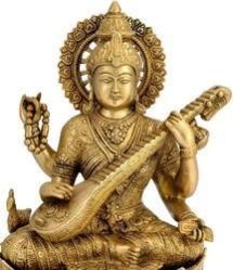 Brass Saraswati Maa Statue