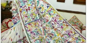 Tassar Silk Nakshi Kantha Saree