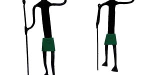 Tribal Pair Candle Stand