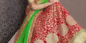 Remarkable Maroon and Gold Velvet Resham Embroidery Lehenga Choli