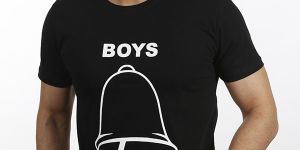 Men Black Ghanta Boy T Shirt