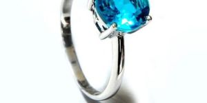 Crafted Sterling Silver 925 Stone Ring Blue
