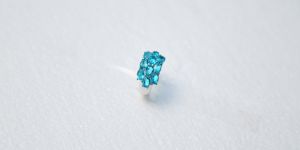 Designer Stone Sterling Silver Ring Blue