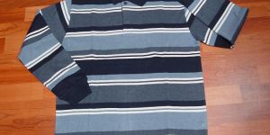 Men's Striped Polo Long Sleeve