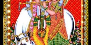 Radha Krishna with Cow