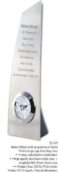 Metal Clock Trophy