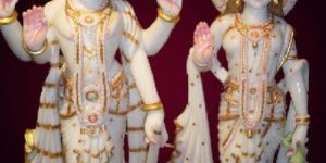White Marble Laxmi Narayan Statues