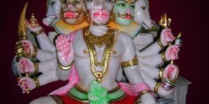 White Marble Panchmukhi Hanuman Statues