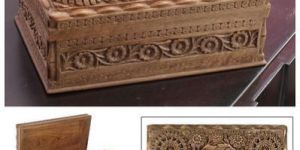 Walnut Wood Carving Box