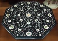 Black Marble Inlay Table Top