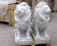 Marble Lion Statues