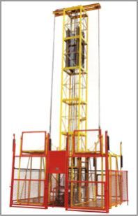 Twin Cage Material Hoist