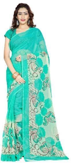 Casual Wear Green  Printed Chiffon Saree_AAKO82SR1042DKSML