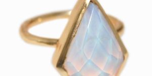 Opal Glass Stone Ring