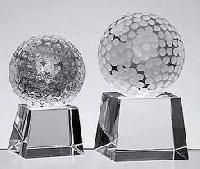 Crystal Golf Ball Trophy